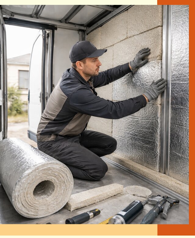 Утепление фургона рефрижератора в Великом Устюге от 12724 руб./м² под ключ | ТепломастерВлс