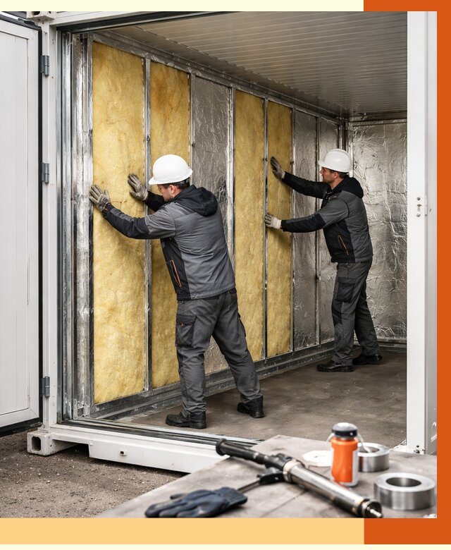 Утепление рефрижераторного контейнера в Великом Устюге от 45806 руб./м² | ТепломастерВлс