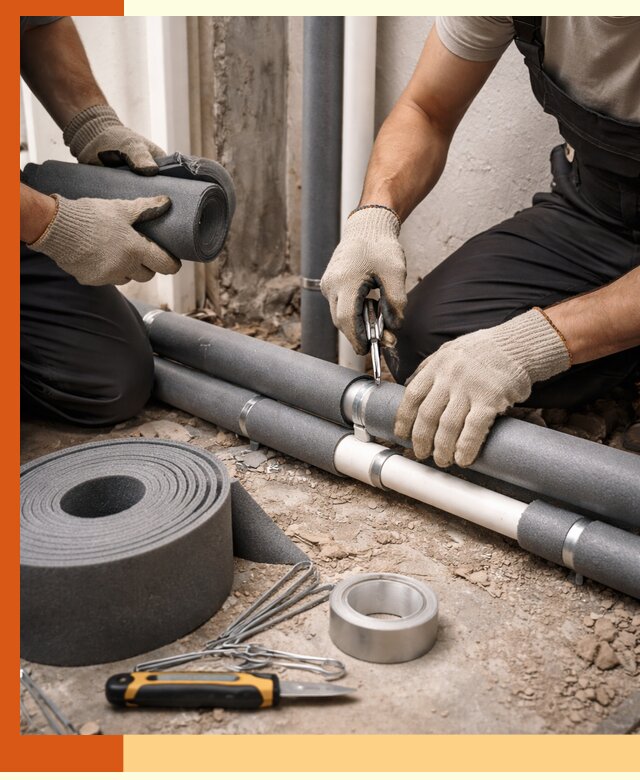 Утепление труб водоснабжения в Великом Устюге — монтаж и защита сети