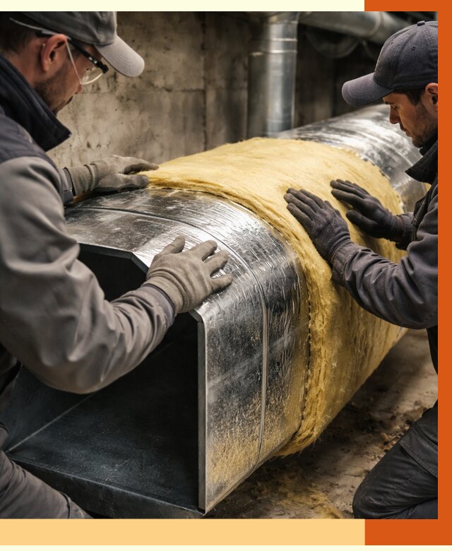 Утепление воздуховодов в Великом Устюге от 4275 руб. — теплоизоляция вентиляции | ТепломастерВлс