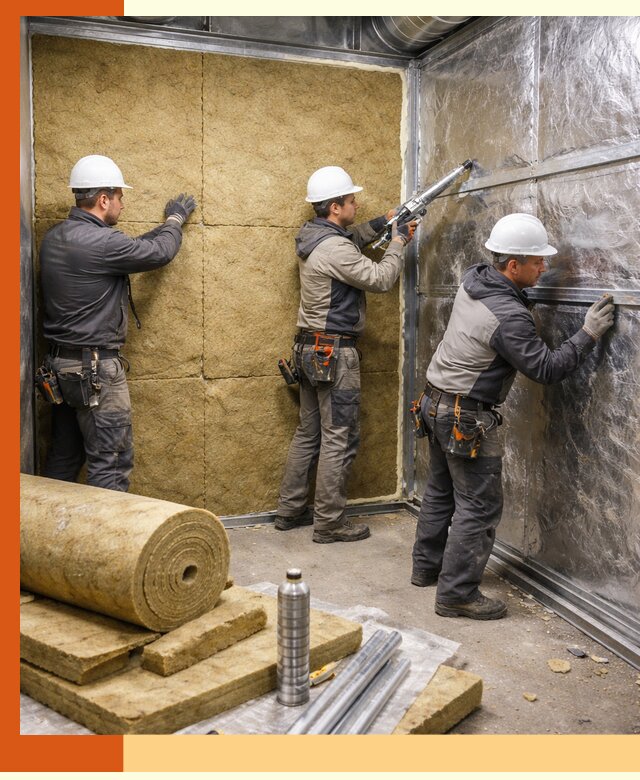 Утепление венткамеры в Великом Устюге — качественная теплоизоляция и шумопоглощение