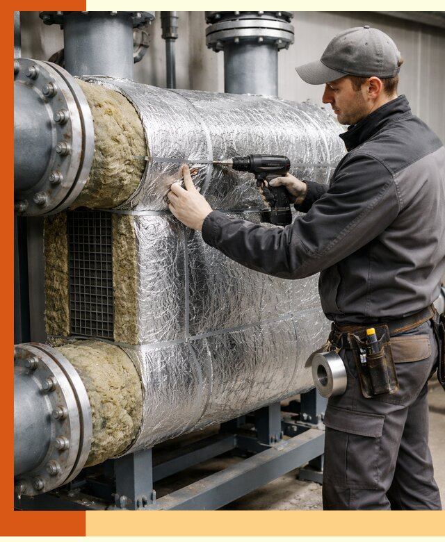 Утепление теплообменника в Великом Устюге — профессиональная теплоизоляция оборудования