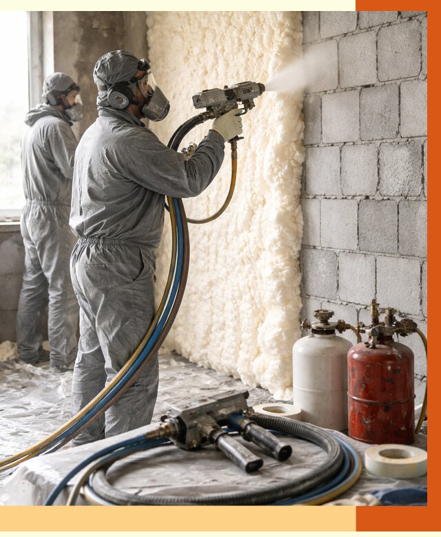 Утепление блочной стены ППУ в Великом Устюге от 4326 руб./м² — ТепломастерВлс