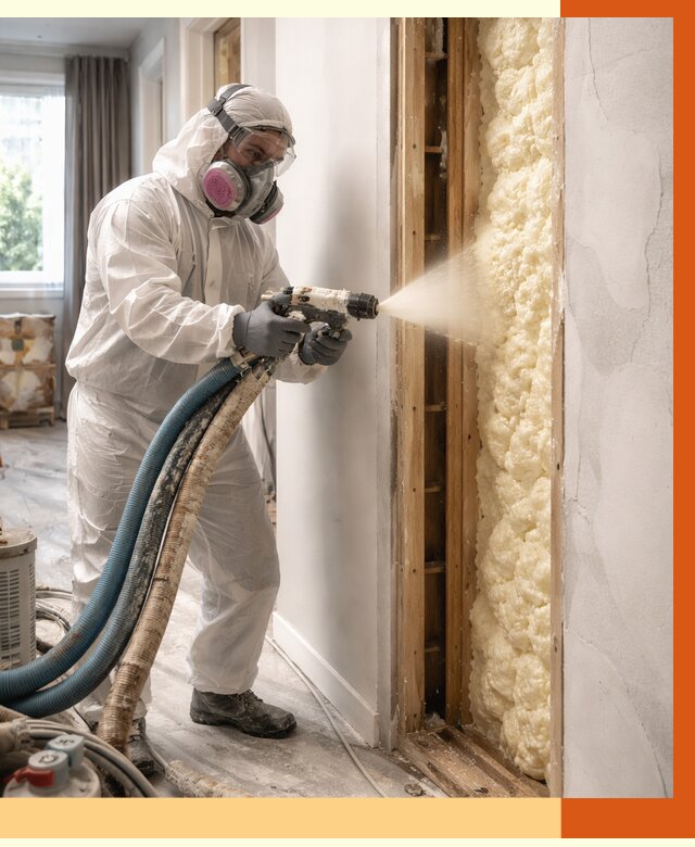 Межстеновое утепление ППУ в Великом Устюге от 2799 руб/м2 — межстенное утепление под ключ | ТепломастерВлс