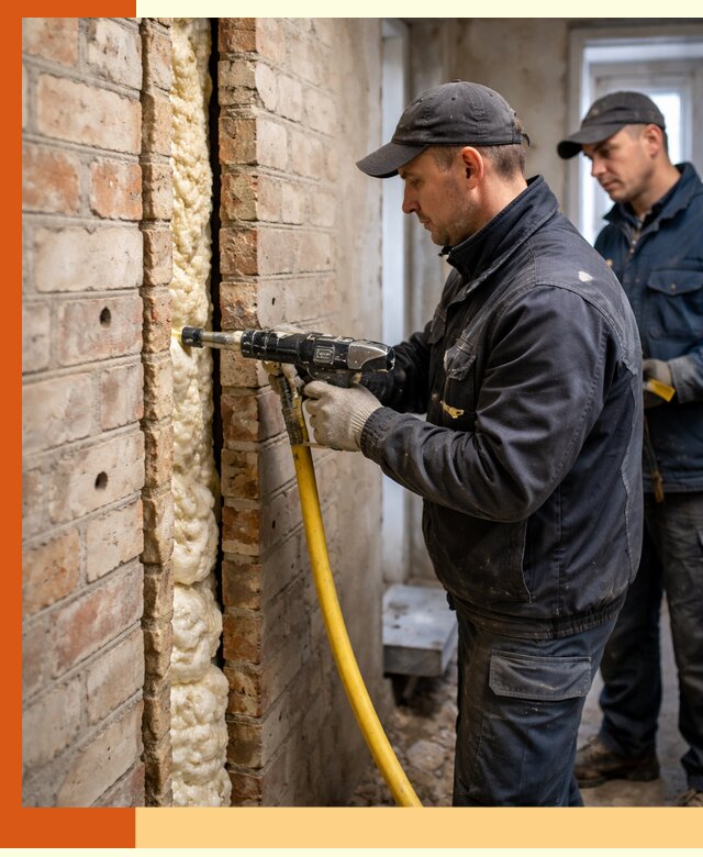 Межстеновое утепление пенополиуретаном в Великом Устюге