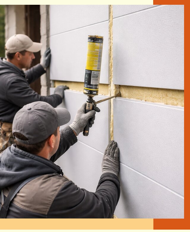 Утепление сэндвич панелей ППУ в Великом Устюге от 4275 руб. за м2 | ТепломастерВлс