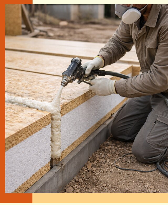 Утепление СИП-панелей пенополиуретаном (ППУ) в Великом Устюге