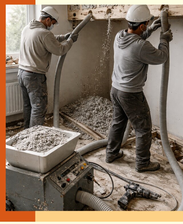 Заполнение пустот перекрытий пеной и наполнителями в Великом Устюге