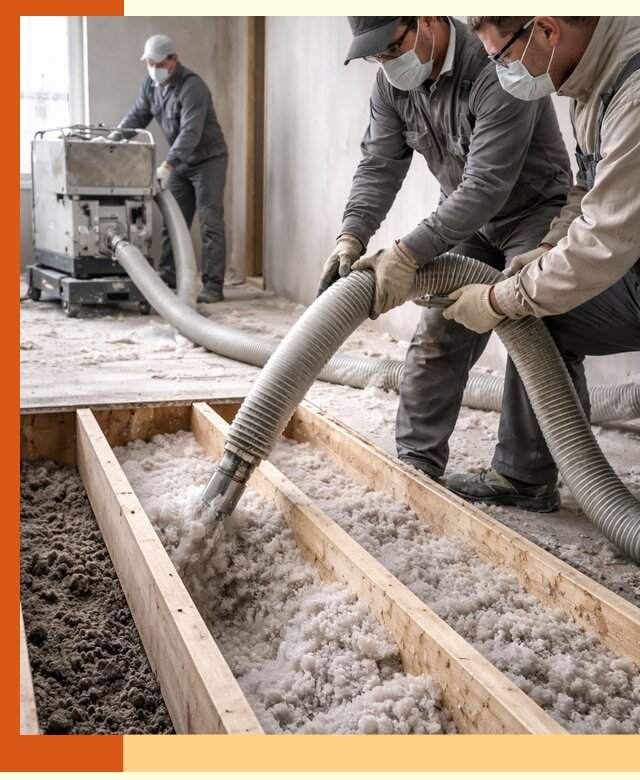 Заполнение полостей межэтажного перекрытия в Великом Устюге эффективно и герметично