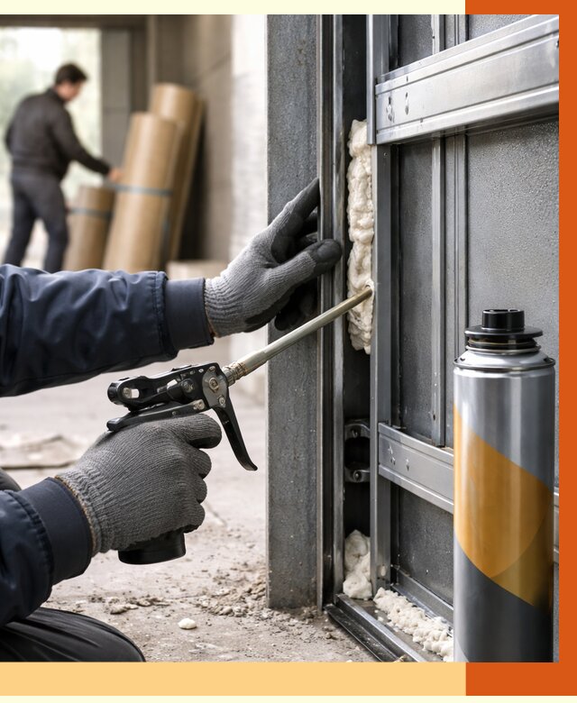 Заполнение пустот ворот в Великом Устюге от 4581 руб. — заливка ППУ, утепление под ключ | ТепломастерВлс