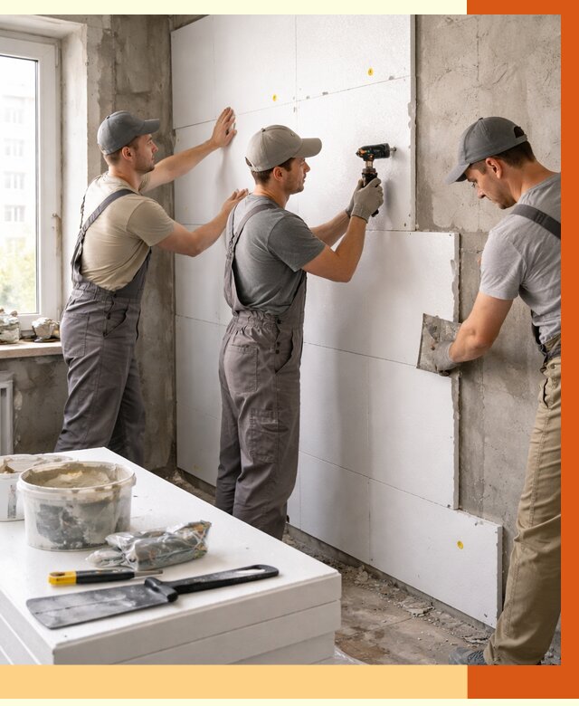 Утепление пенопластом домов и стен в Великом Устюге от 1883 руб. — ТепломастерВлс