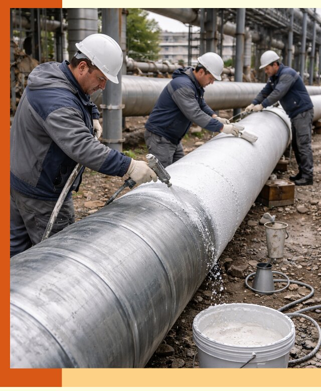 Утепление теплотрассы жидкой теплоизоляцией в Великом Устюге