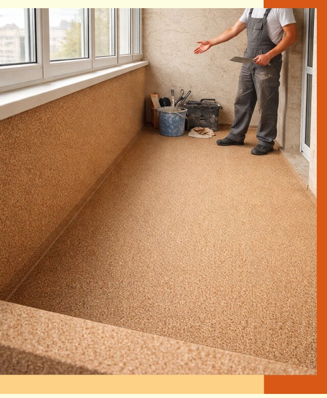 Утепление балкона жидкой пробкой в Великом Устюге от 3715 руб/м² под ключ | ТепломастерВлс