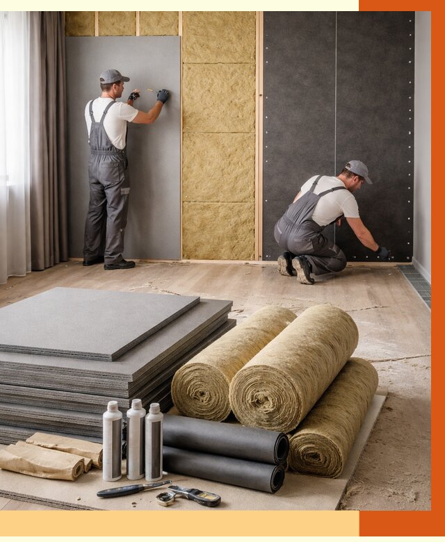 Шумоизоляция дома в Великом Устюге от 4581 руб/м2 — комплексная звукоизоляция под ключ | ТепломастерВлс