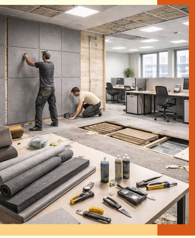 Профессиональная шумоизоляция офиса в Великом Устюге от 6871 руб. за м2 | ТепломастерВлс