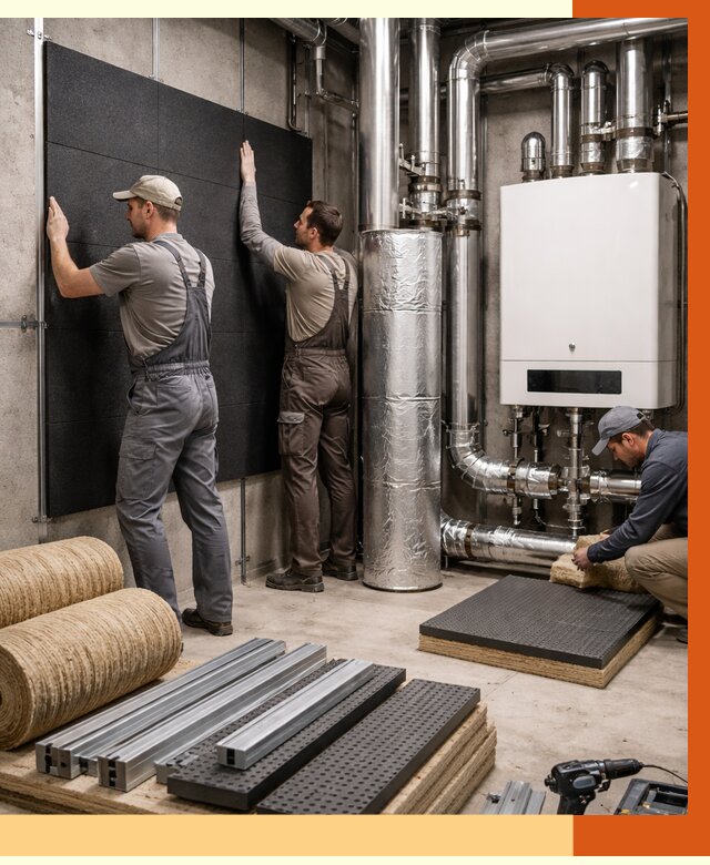 Шумоизоляция котельной в Великом Устюге от 6616 руб. под ключ | Профессиональная звукоизоляция — ТепломастерВлс