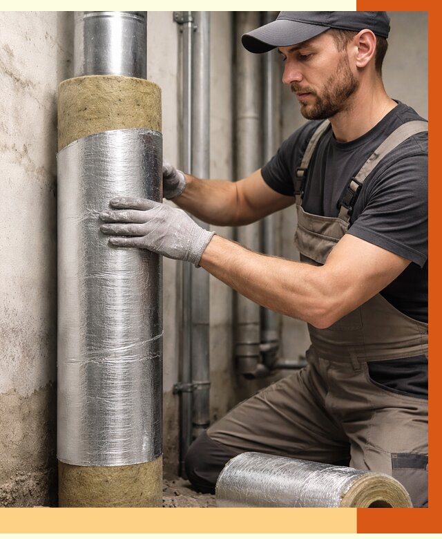 Шумоизоляция труб в Великом Устюге от 1221 руб. — шумоподавление и звукоизоляция труб | ТепломастерВлс