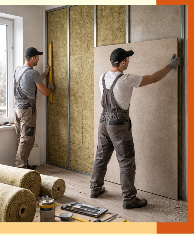 Шумоизоляция стен в Великом Устюге от 4581 руб/м2 — звукоизоляция стен под ключ | ТепломастерВлс