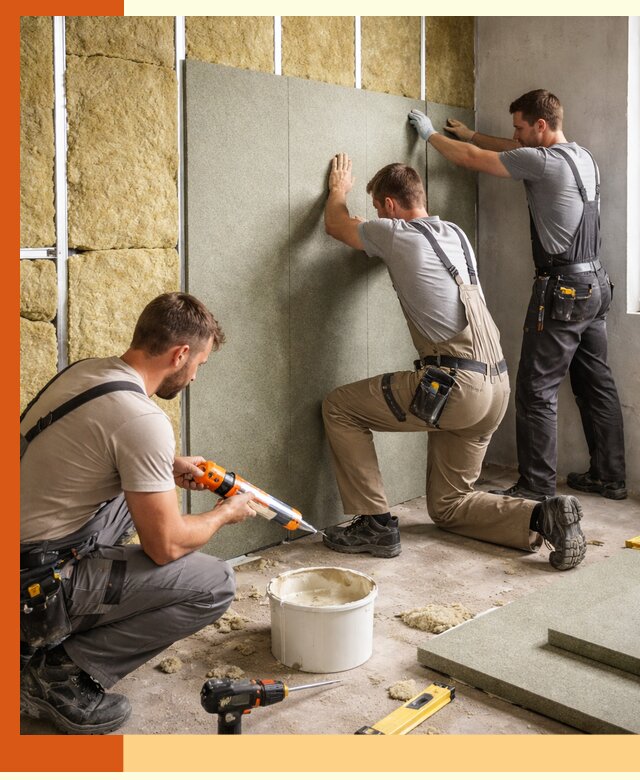 Профессиональная шумоизоляция стен в Великом Устюге для квартир и домов