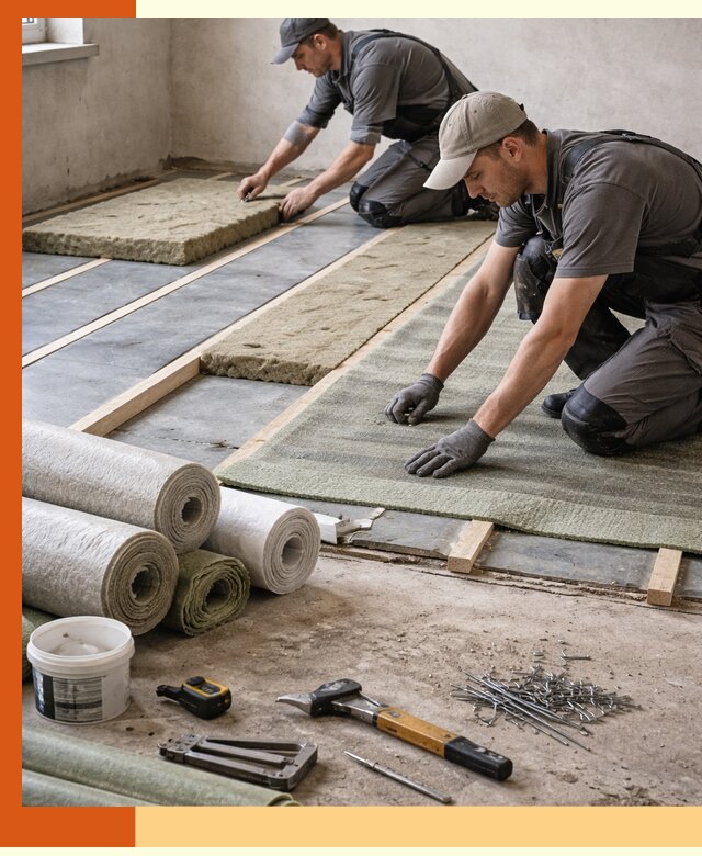 Шумоизоляция пола в Великом Устюге — профессиональная звукоизоляция помещений