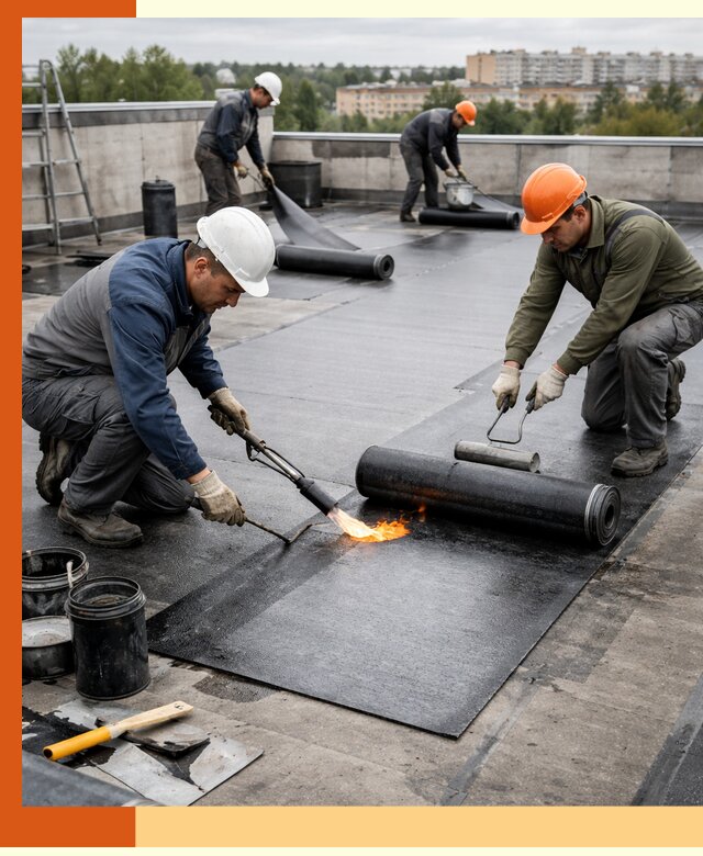 Профессиональная гидроизоляция плоской кровли в Великом Устюге