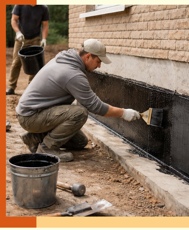 Гидроизоляция цоколя домов и зданий в Великом Устюге эффективными методами