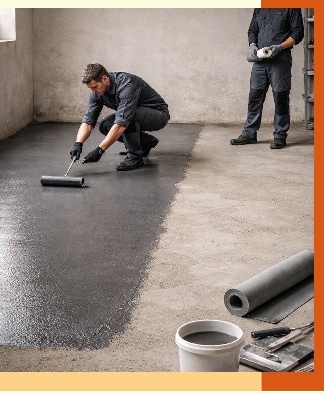 Гидроизоляция гаражного пола в Великом Устюге от 3563 руб./м² — ТепломастерВлс профессионально