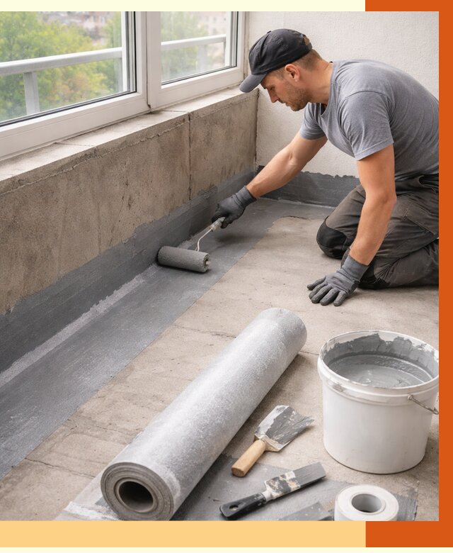 Профессиональная гидроизоляция балкона в Великом Устюге от 4275 руб. | ТепломастерВлс