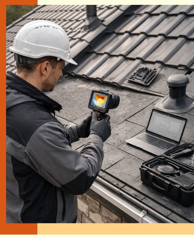 Тепловизионное обследование кровли в Великом Устюге для выявления дефектов