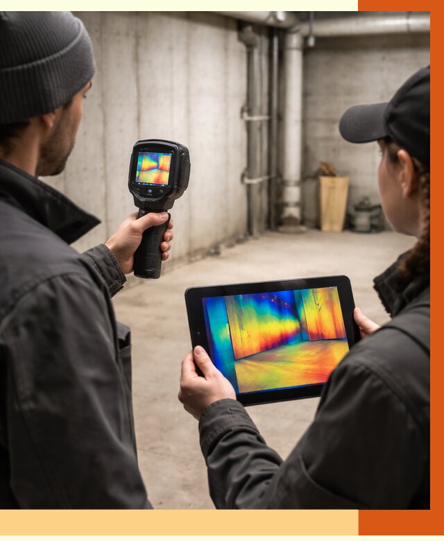 Тепловизионное обследование подвала в Великом Устюге от 4581 руб. — проверка гидроизоляции | ТепломастерВлс