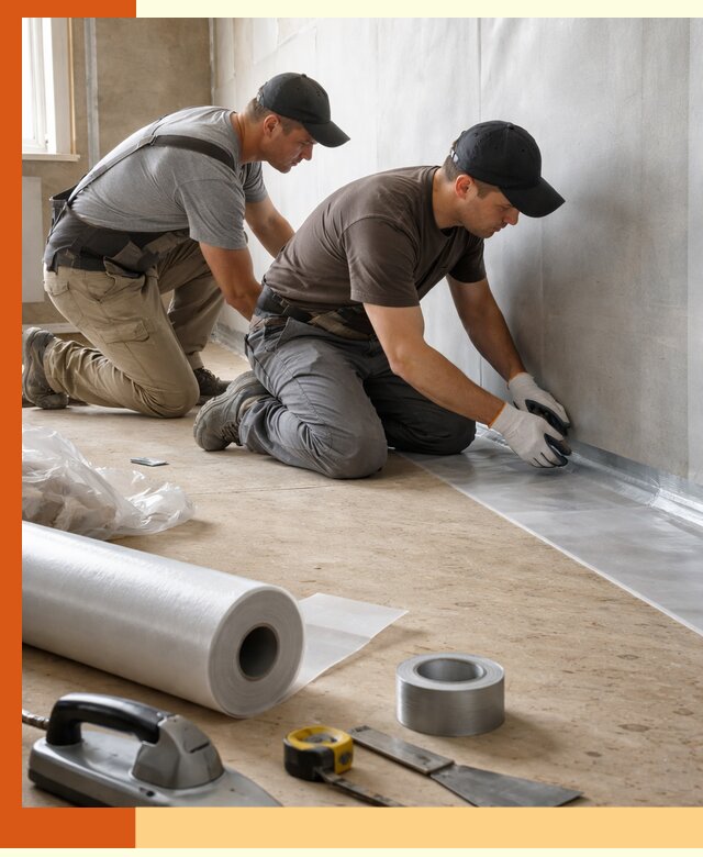 Монтаж пароизоляции для дома и помещений в Великом Устюге