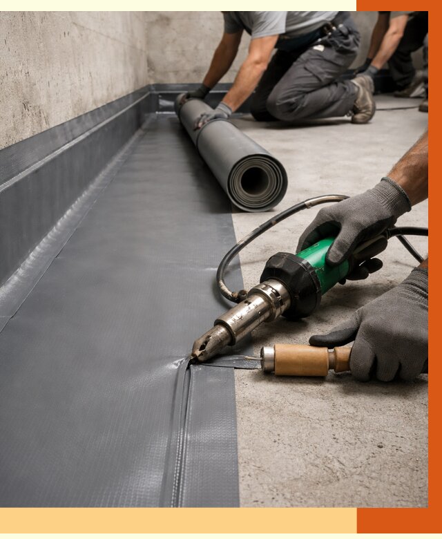 Монтаж гидроизоляционной мембраны в Великом Устюге от 1013 руб/м2 | ТепломастерВлс