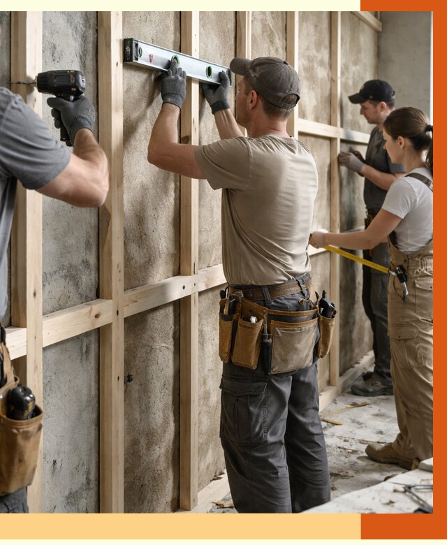 Монтаж обрешетки под утепление в Великом Устюге от 1171 руб/м² | Заказать у ТепломастерВлс