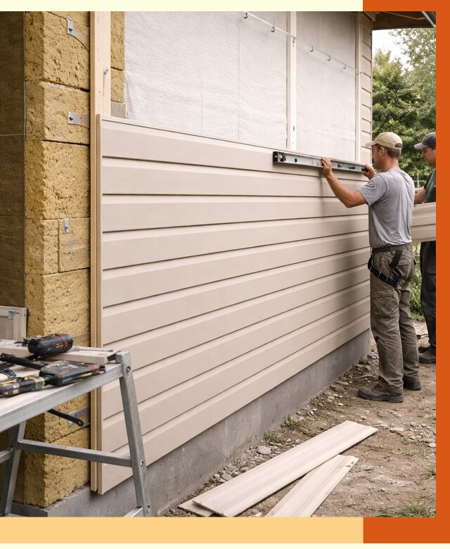 Монтаж сайдинга после утепления в Великом Устюге от 1883 руб. — обшивка и облицовка | ТепломастерВлс