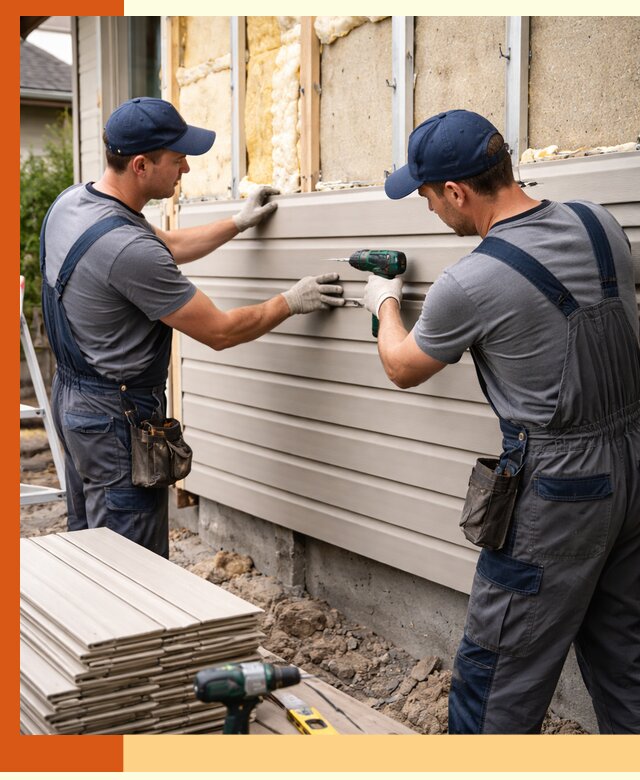 Монтаж сайдинга после утепления в Великом Устюге качественно и надежно